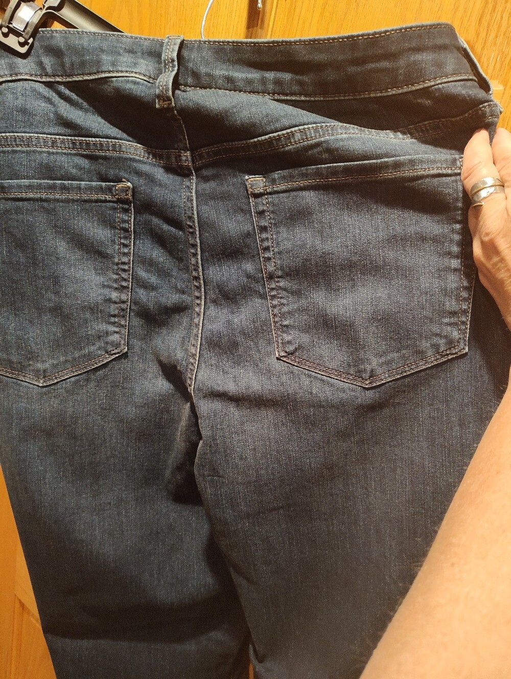Isabel Maternity Dark Blue Stretch Jeans - With Elastic Side Panels - Picture 6 of 6